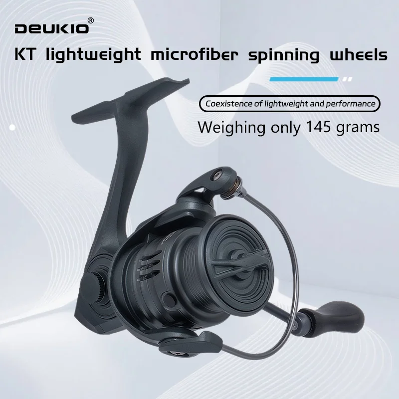 Trolling Reel - DEUKIO Carrete de Pesca Giratorio Ligero,